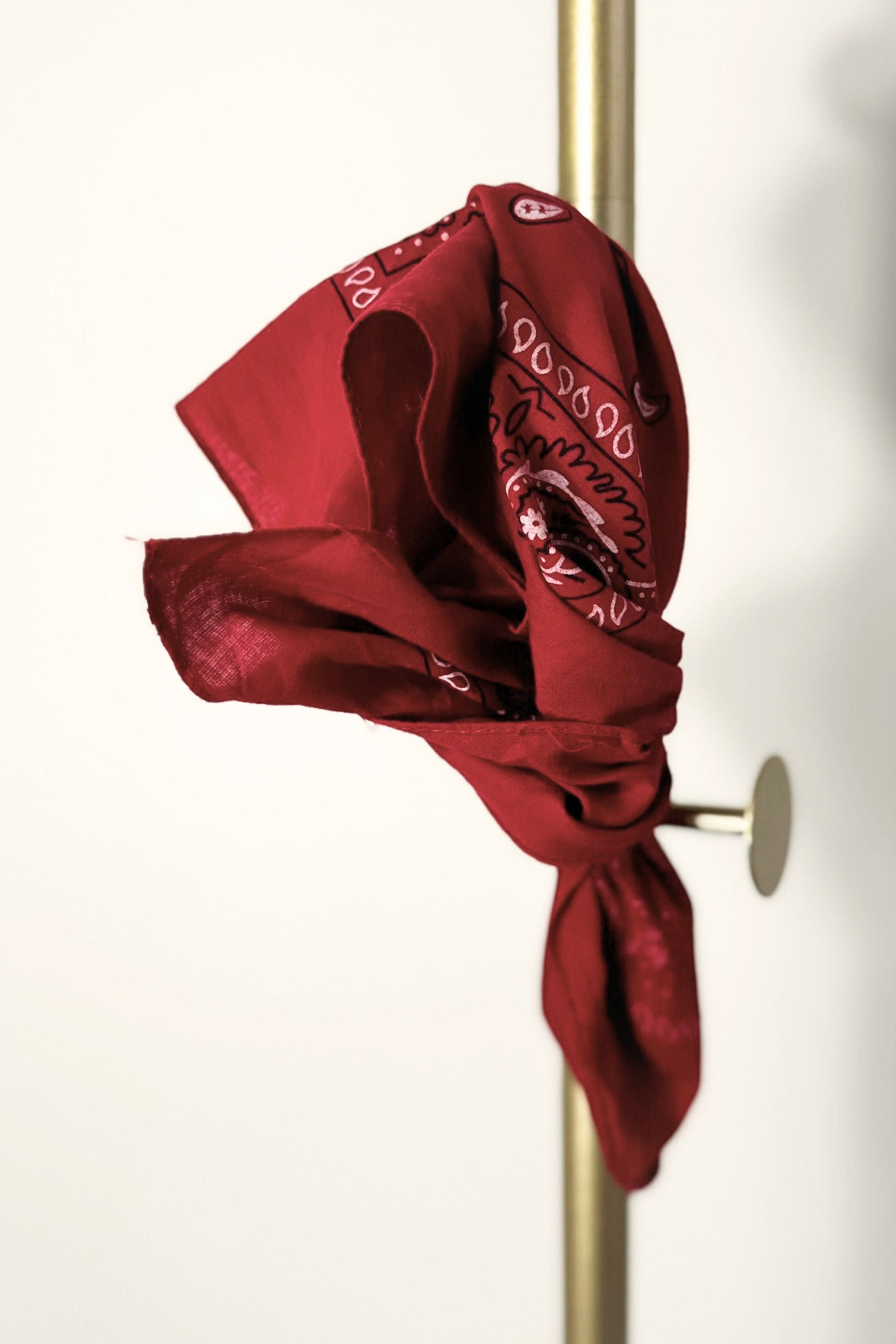 Pink floral silk scarf