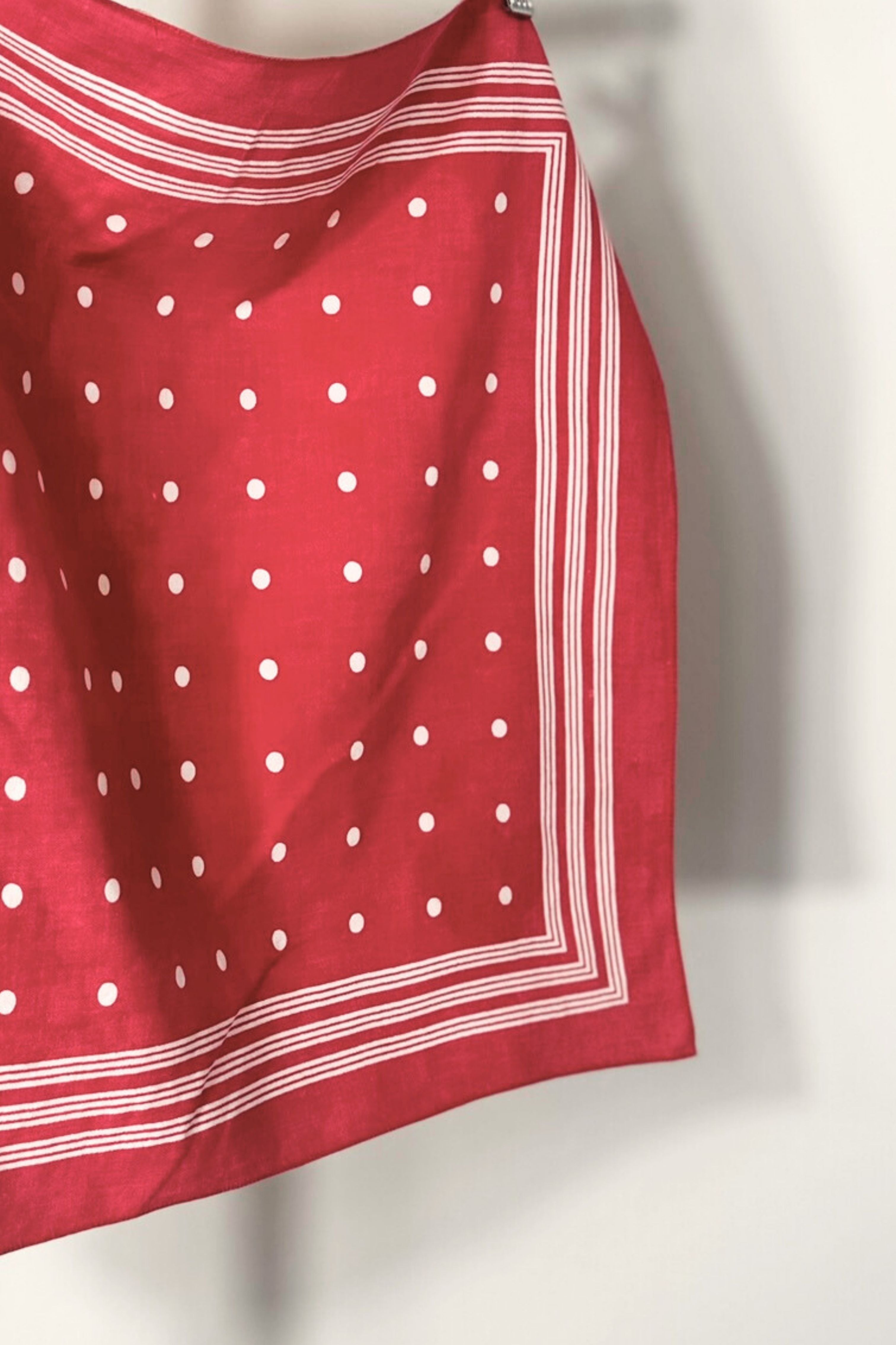 Pink floral silk scarf