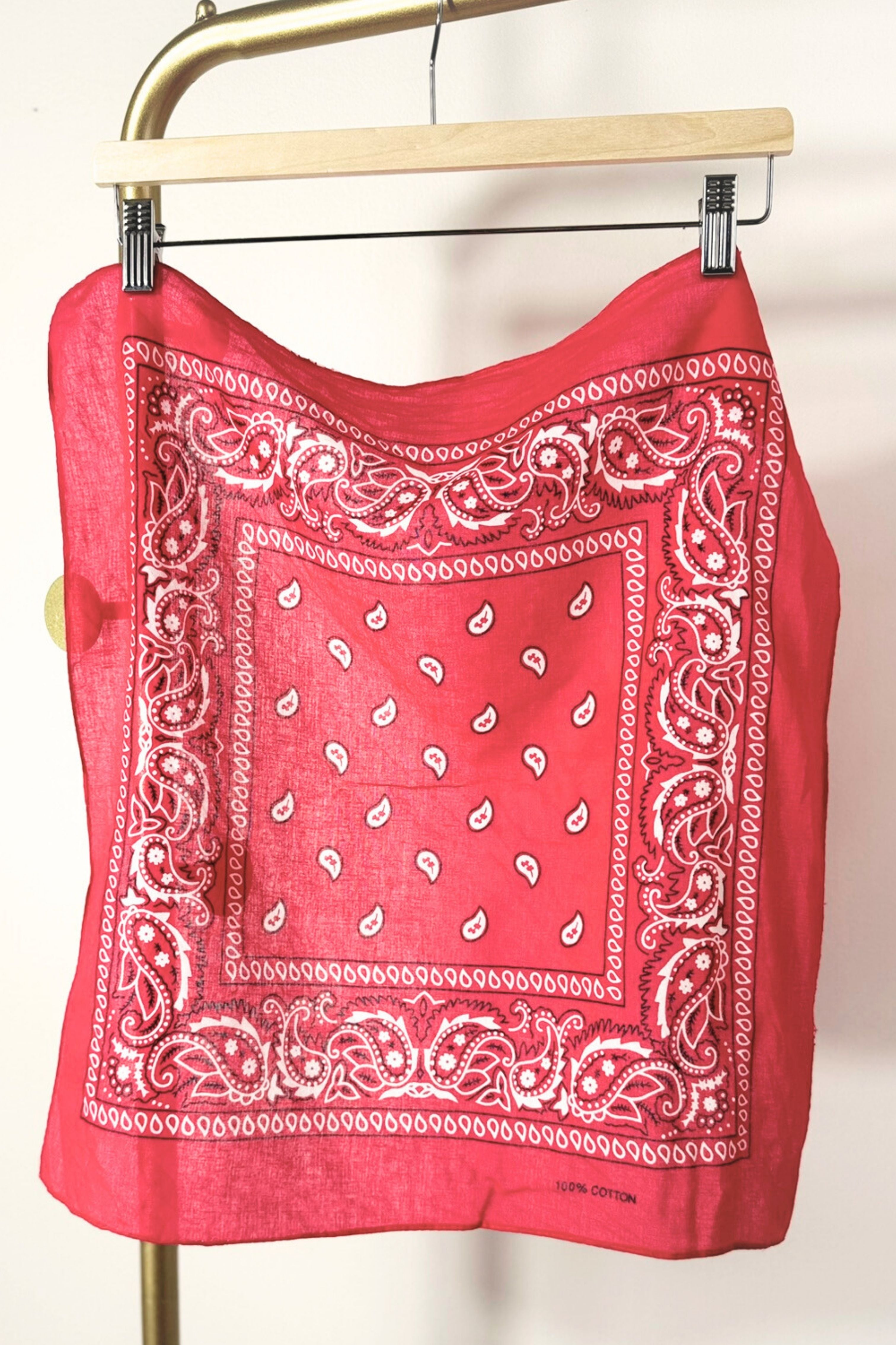 Pink floral silk scarf