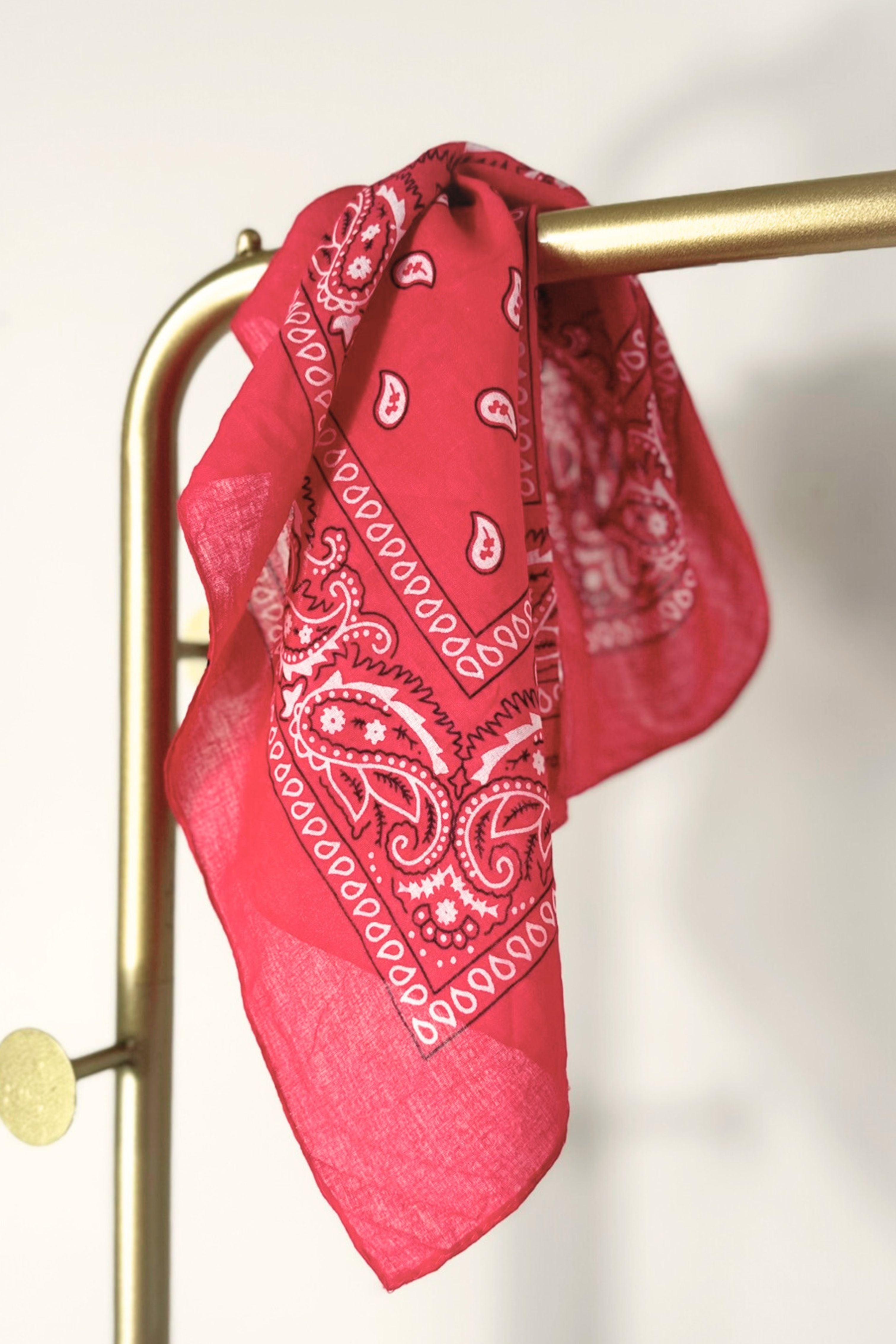 Pink floral silk scarf