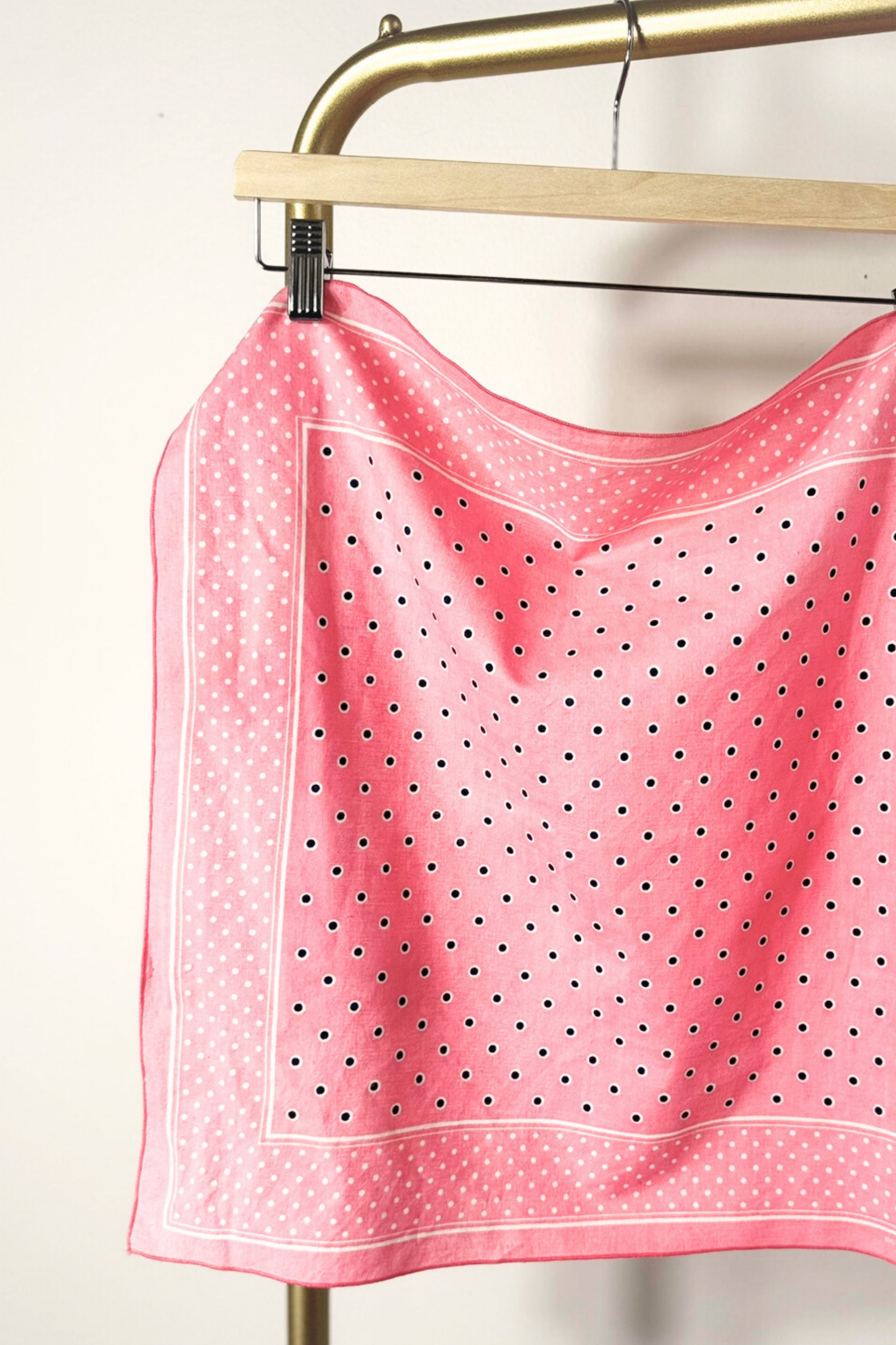 Pink floral silk scarf