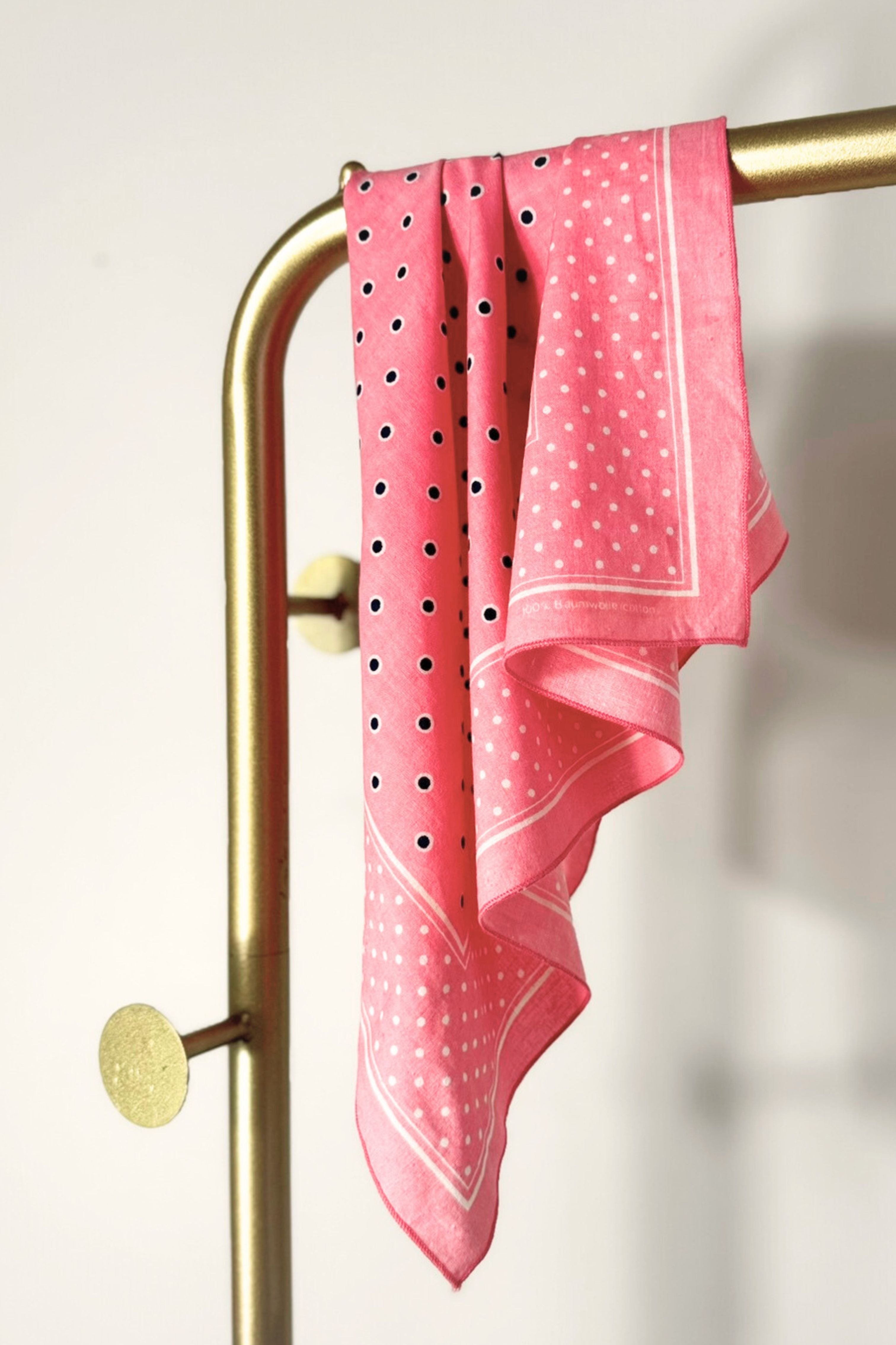 Pink floral silk scarf