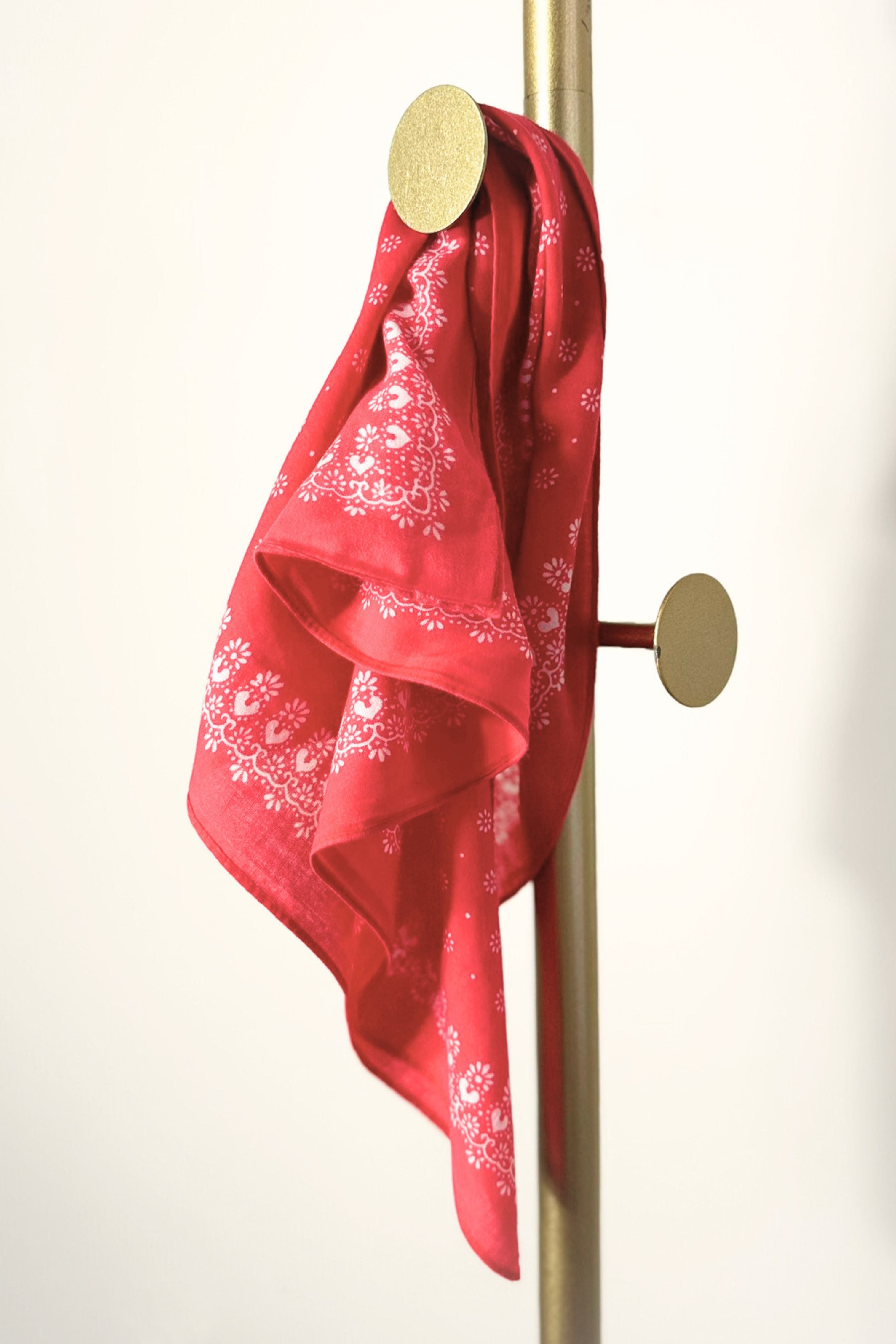 Pink floral silk scarf