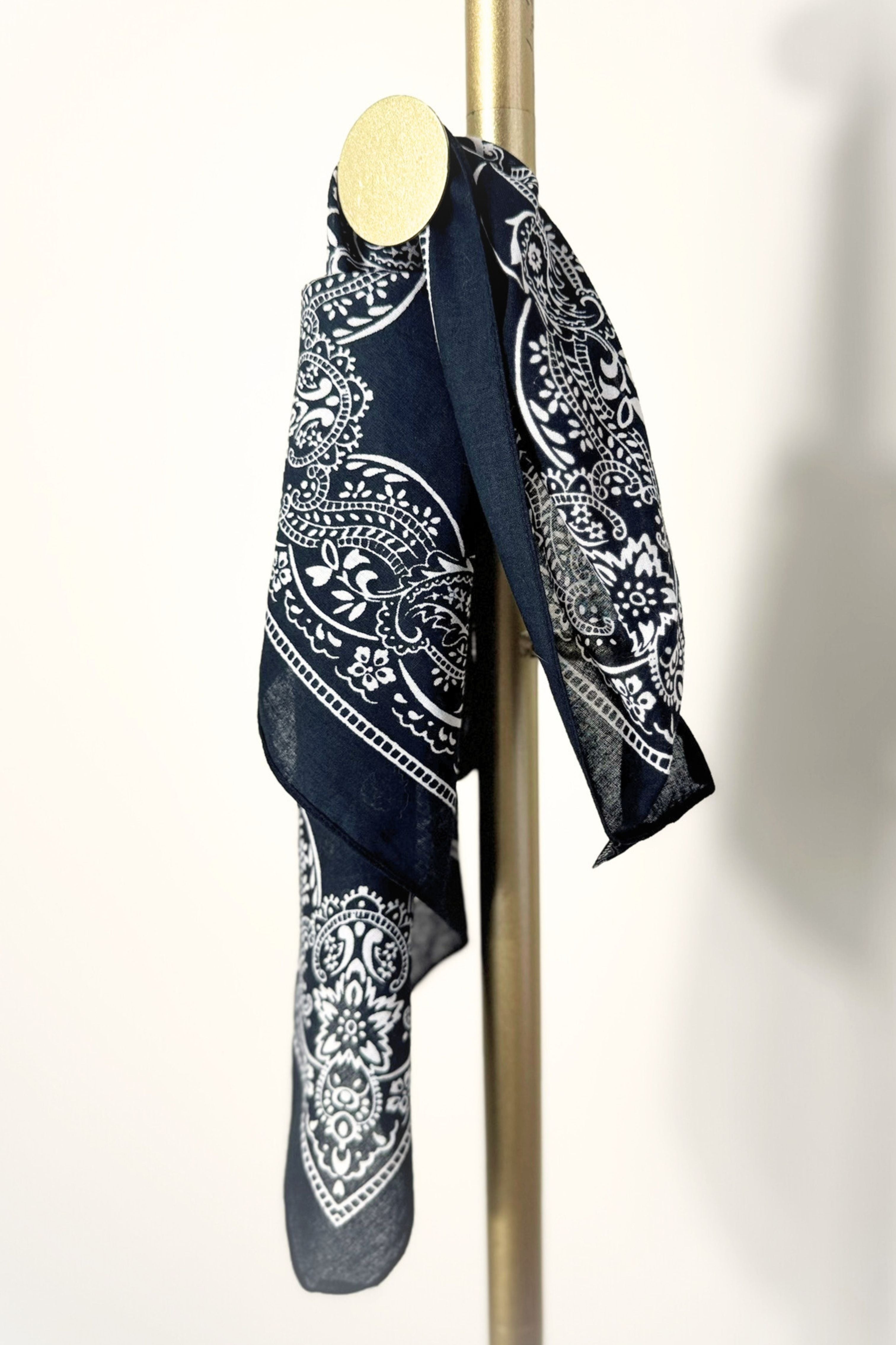 Pink floral silk scarf