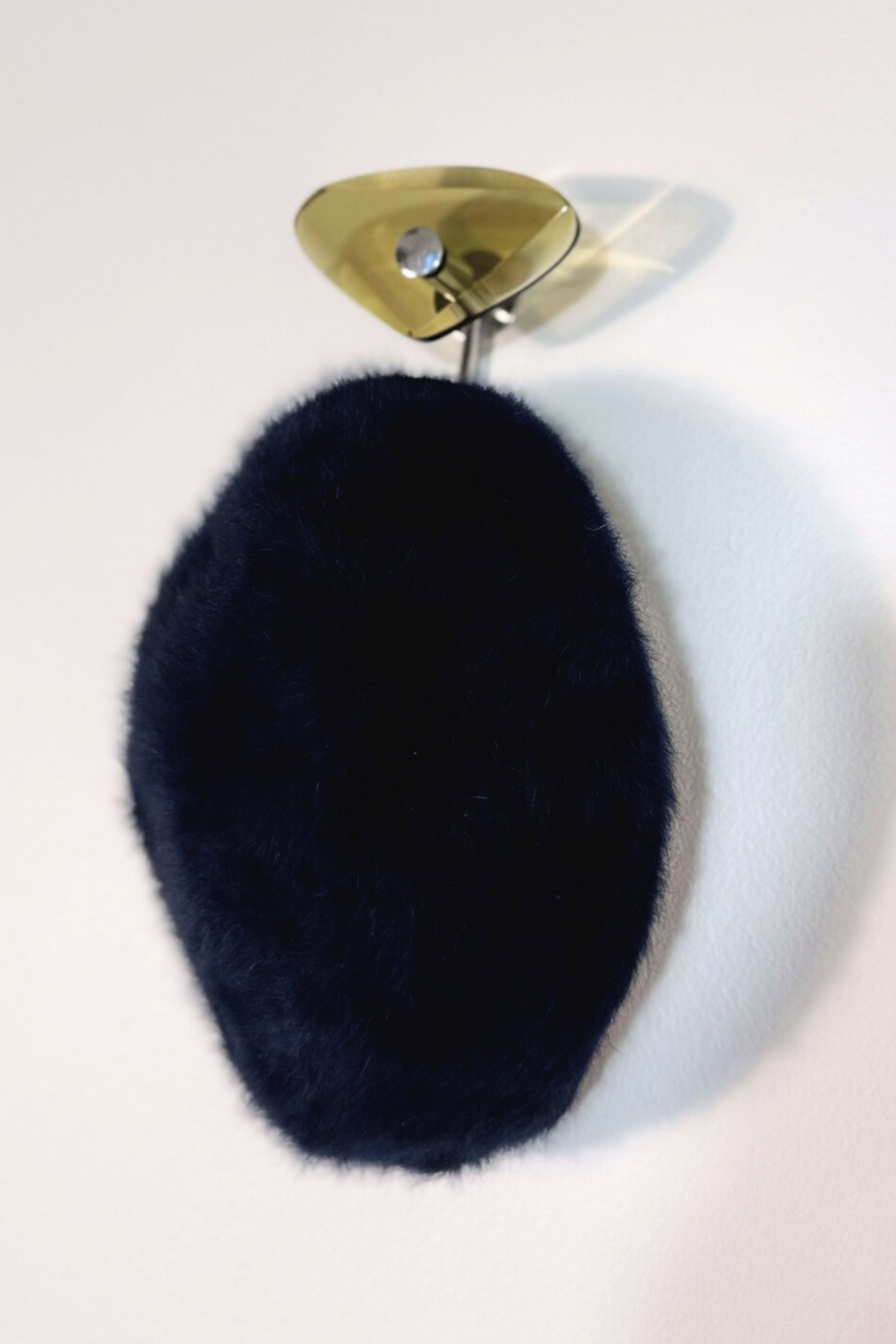 Bonnet en mohair marine