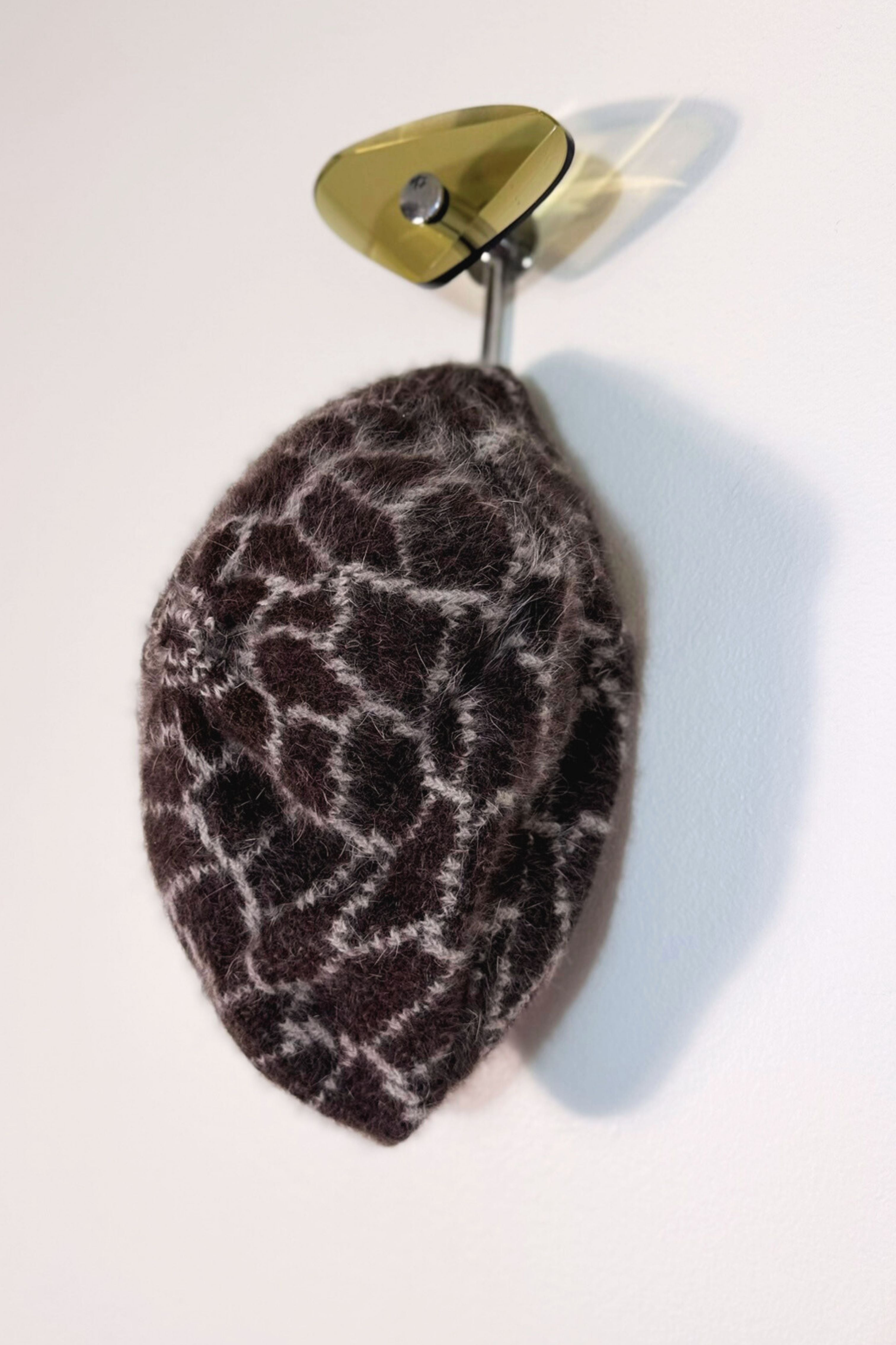 Bonnet en mohair léopard