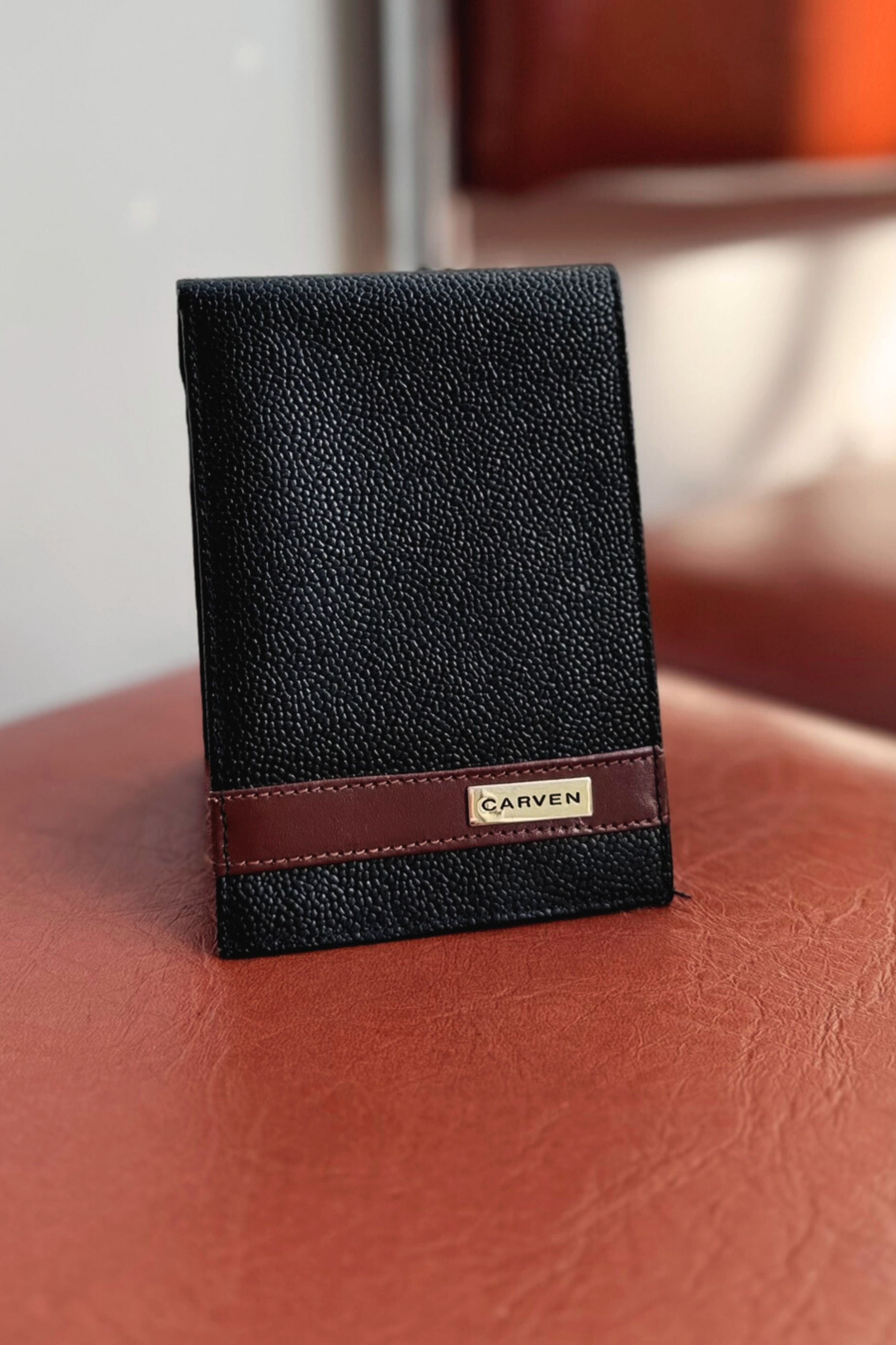 Pourchet black leather coin purse