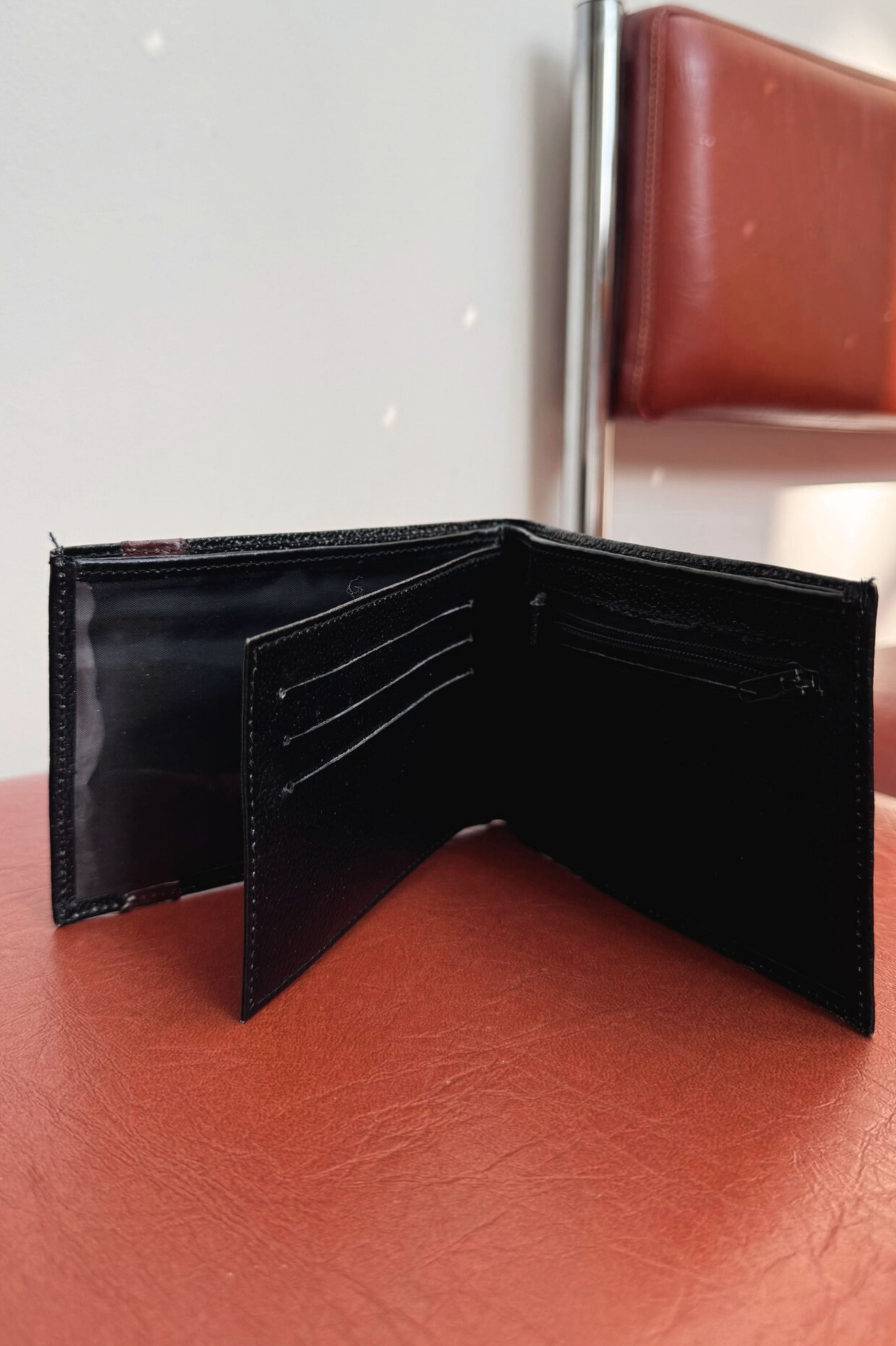 Pourchet black leather coin purse