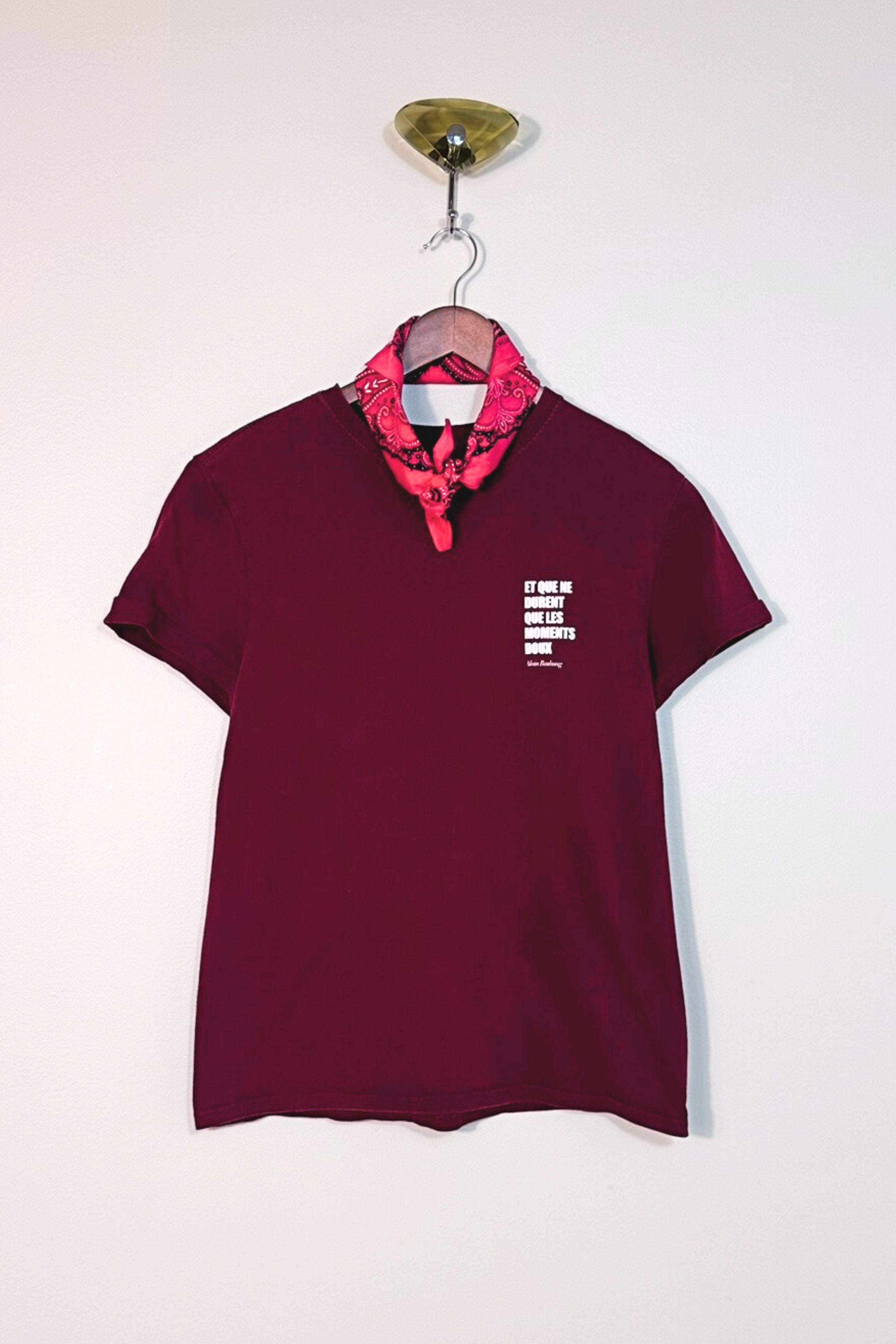 T-shirt upcyclé en coton lit de vin - Le Bashung