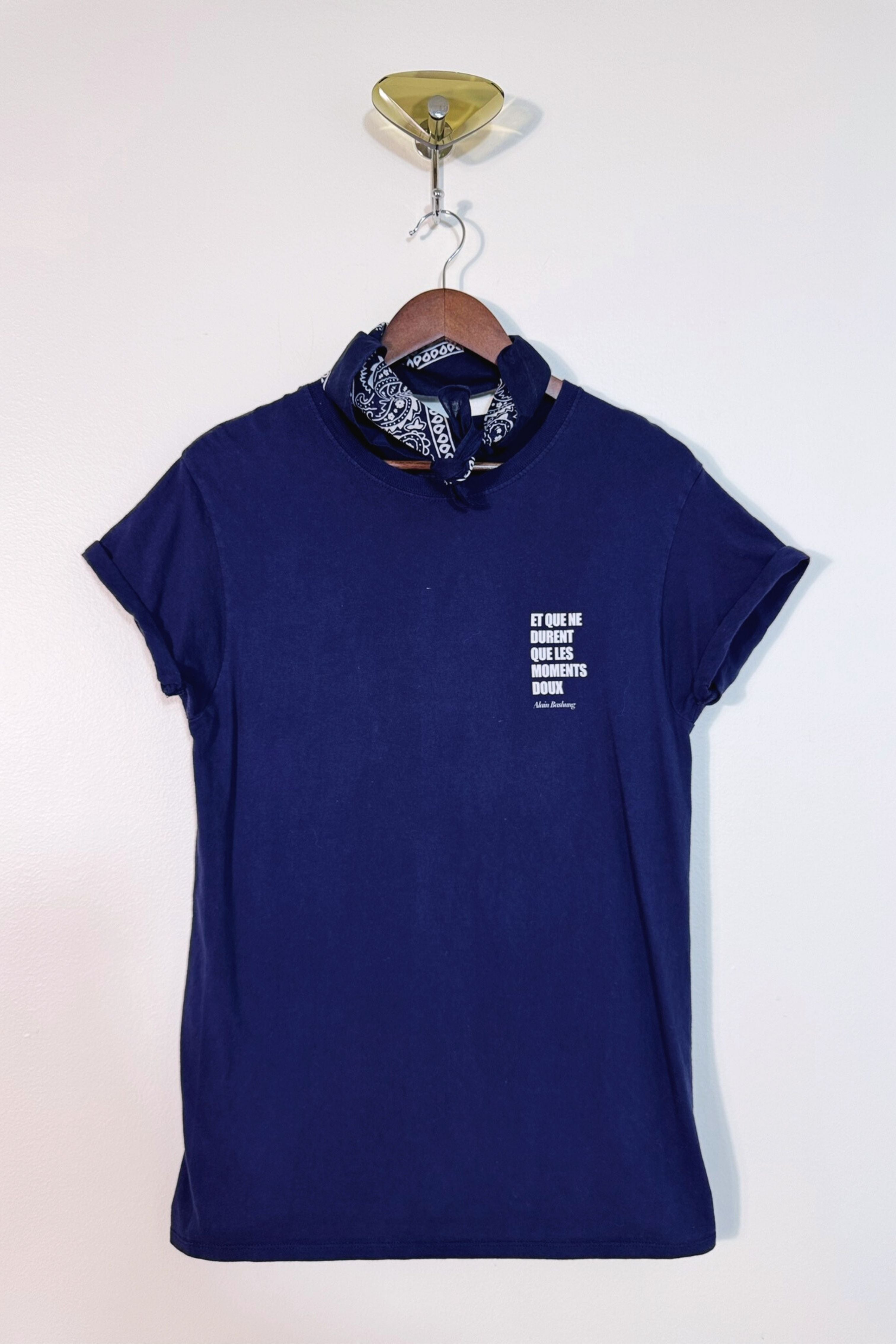 T-shirt upcyclé en coton marine - Le Bashung