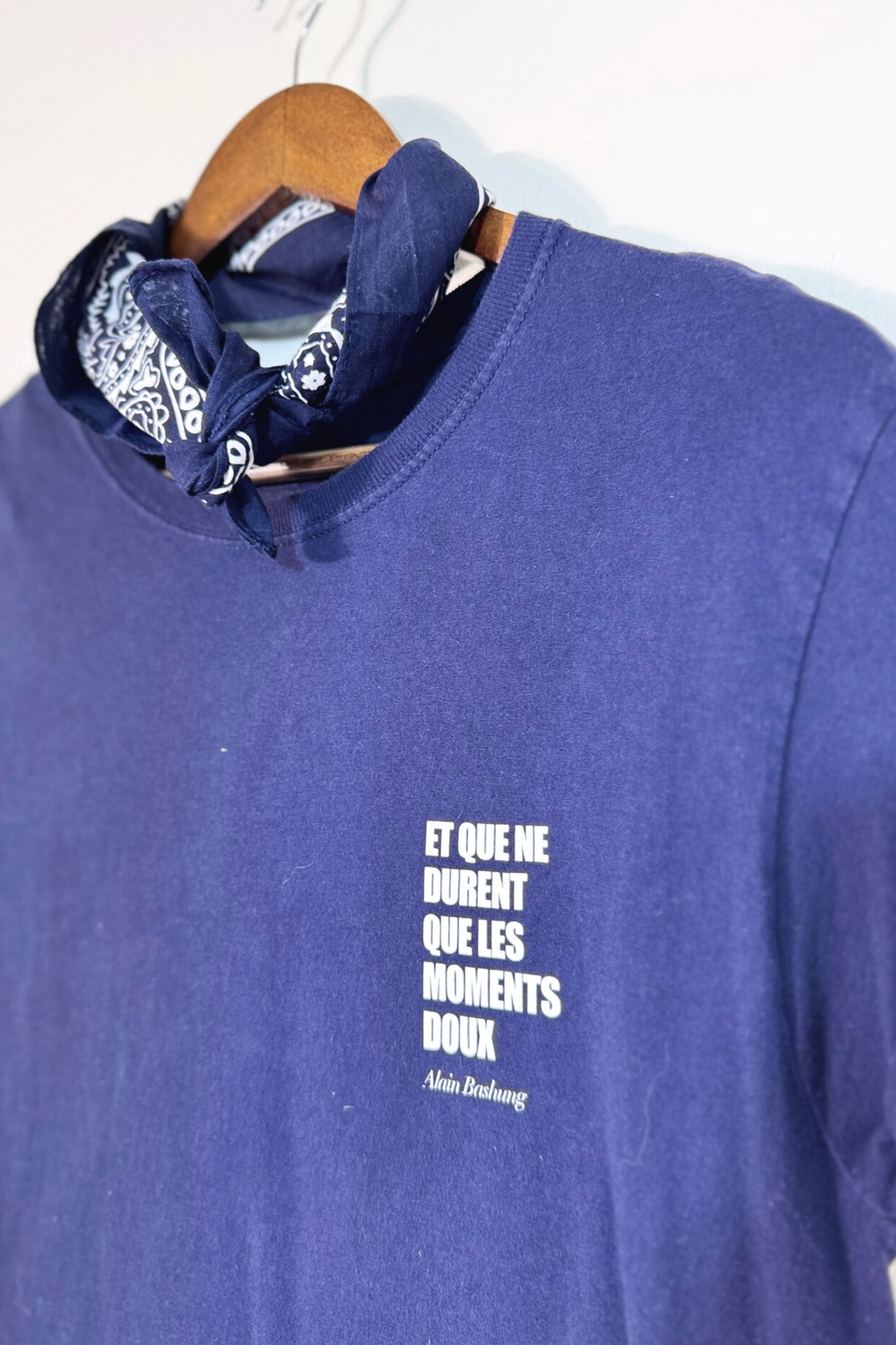 T-shirt upcyclé en coton marine - Le Bashung