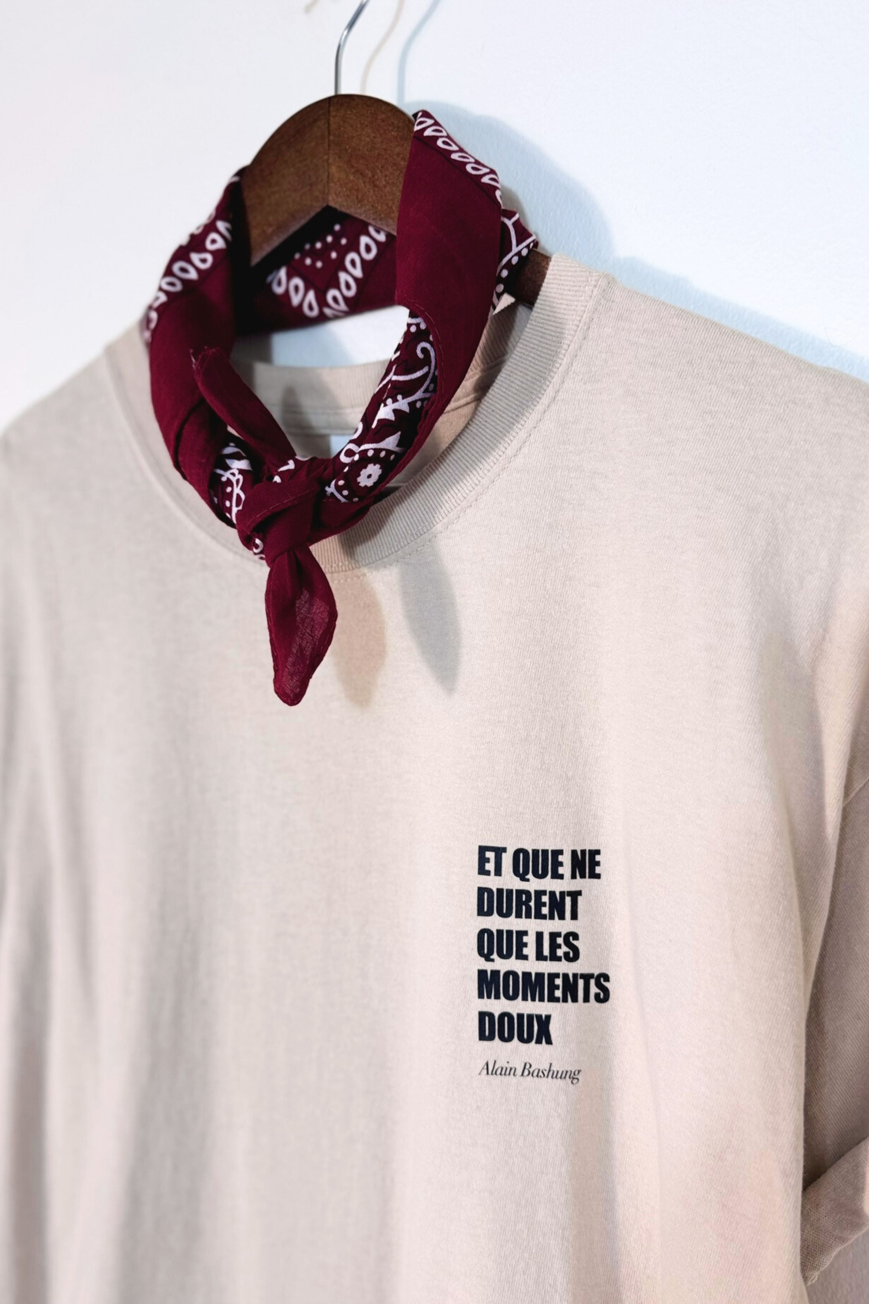 T-shirt upcyclé en coton beige - Le Bashung