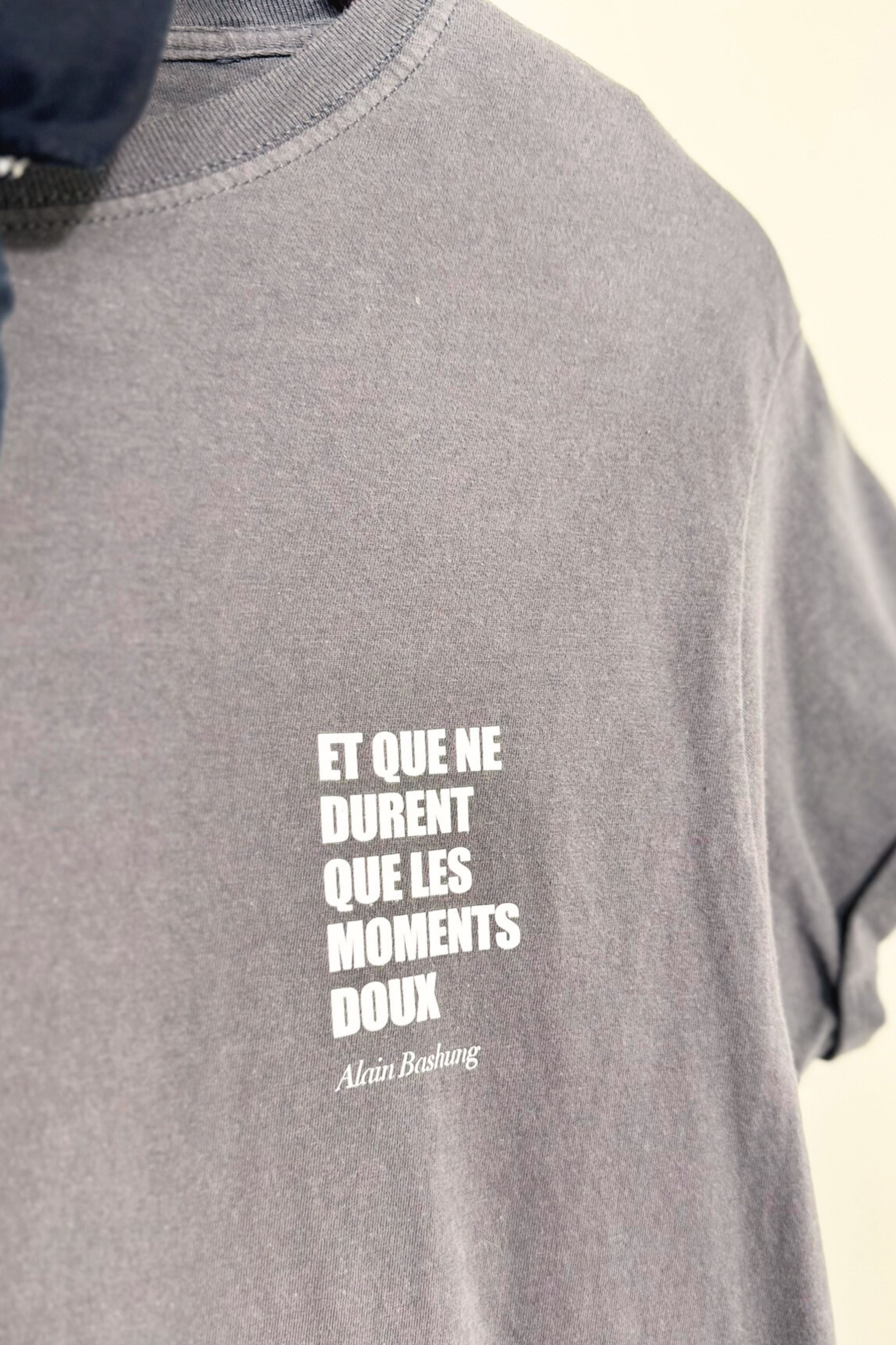 T-shirt upcyclé en coton anthracite - Le Bashung