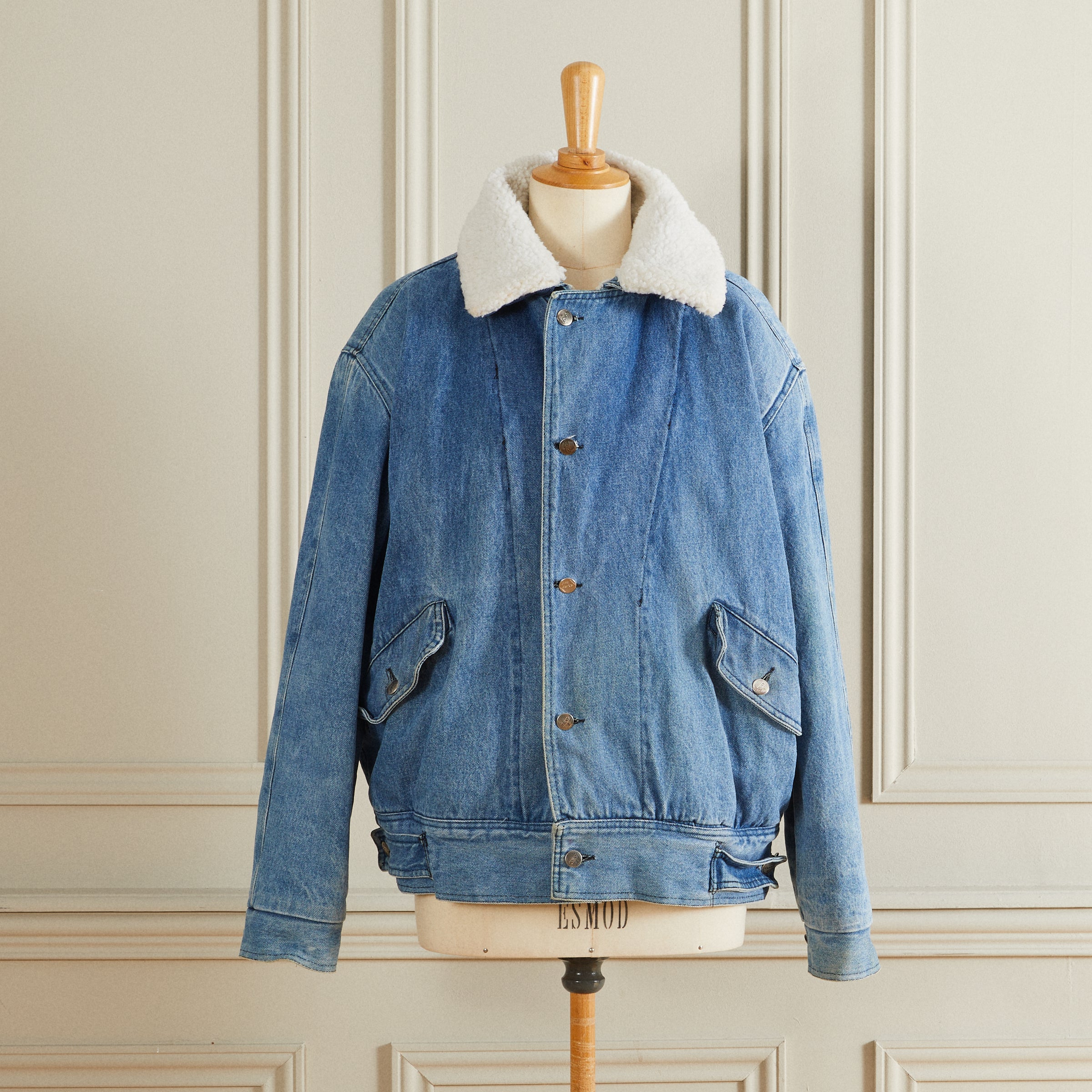 Blouson en jeans sherpa