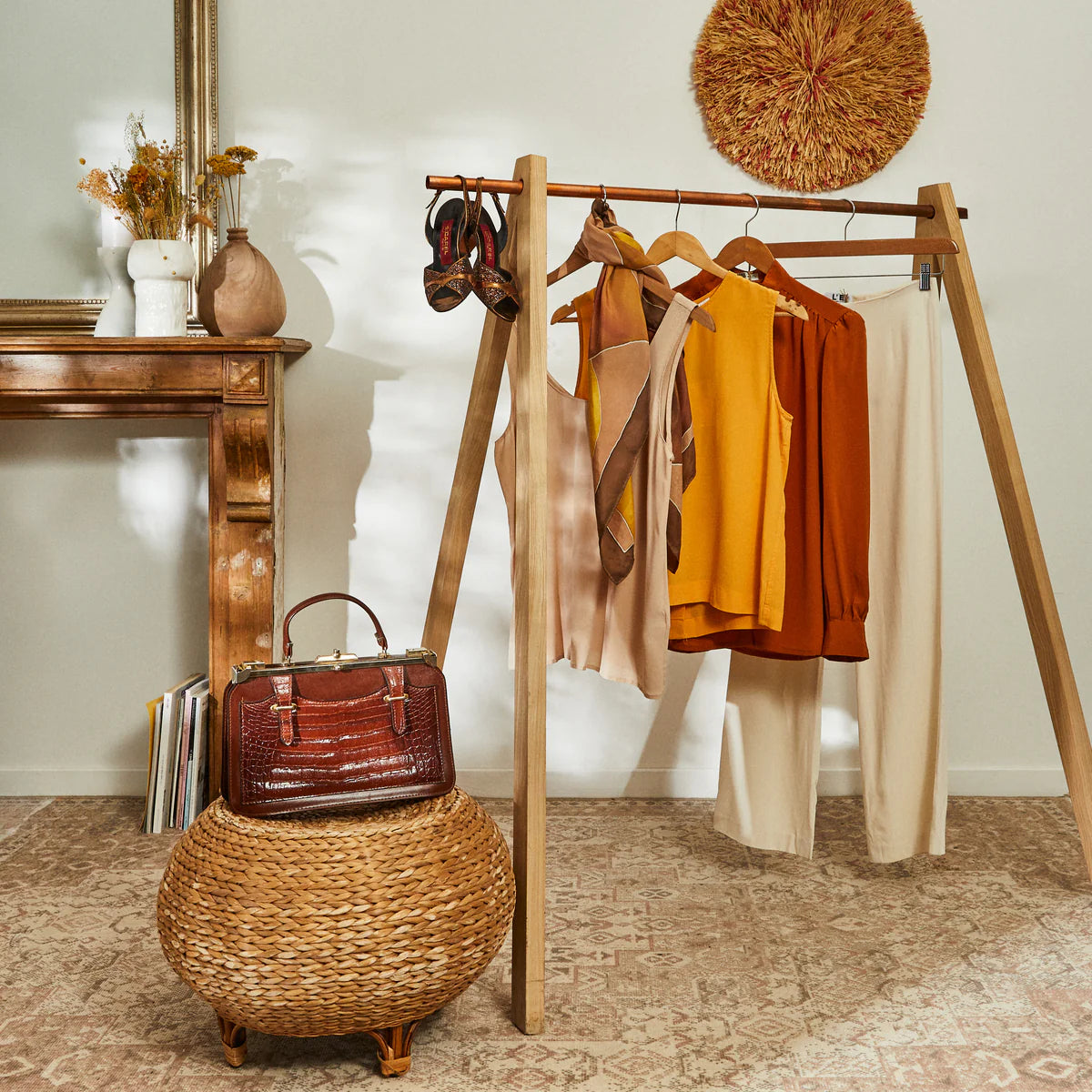 Flowing rust blouse